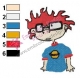 Rugrats Chuckie Embroidery Design 02